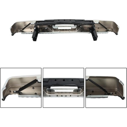 Chrome Steel Rear Step Bumper for Nissan Titan 2004-2015, NI1103109