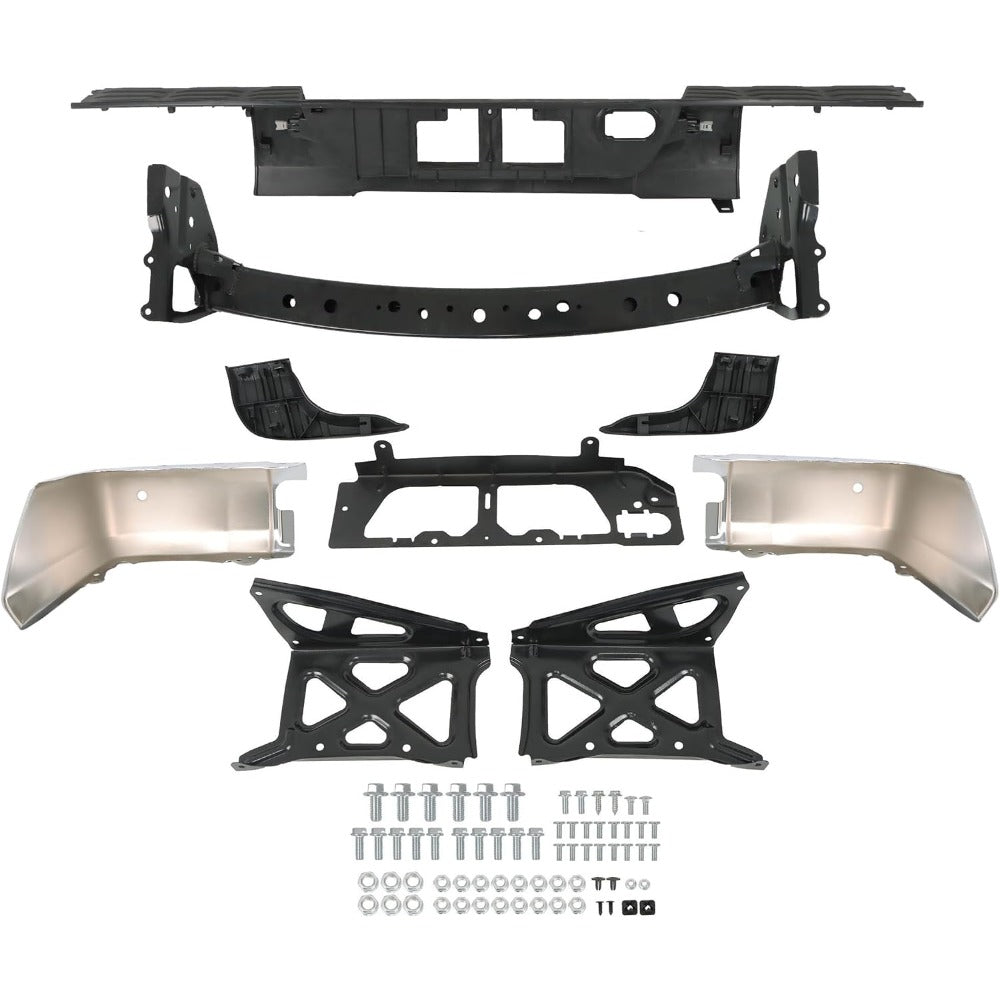 Chrome Steel Rear Step Bumper for Toyota Tundra 2014-2021, with Sensor Holes, TO1103120