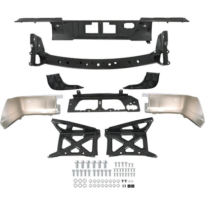 Chrome Steel Rear Step Bumper for Toyota Tundra 2014-2021, with Sensor Holes, TO1103120