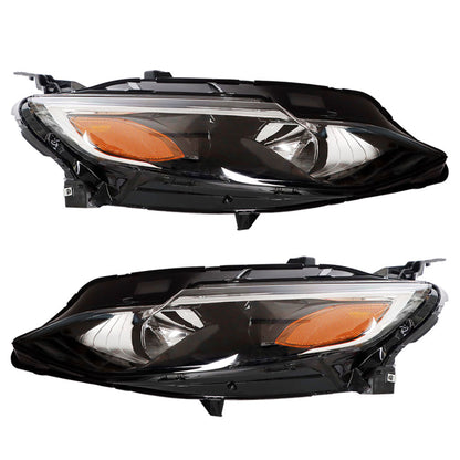 munirater Left Right Side Halogen Headlight Assembly Replacement for 2019 2020 2021 Malibu Driver Passenger Side Headlamps