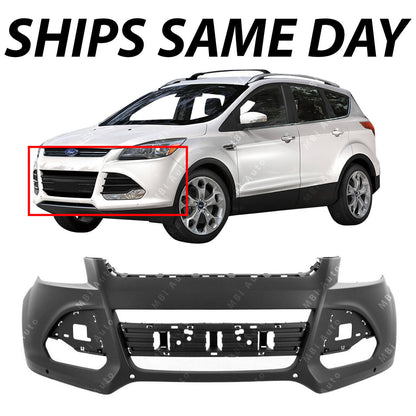 Primered Front Bumper Cover w/o Sensor Hole Replacement for 2013-2016 Escape