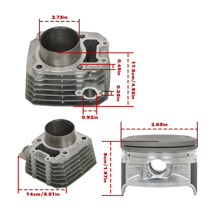Cylinder Piston & Gasket Kit for Kawasaki Bayou 250 KLF250-A 2003-2011