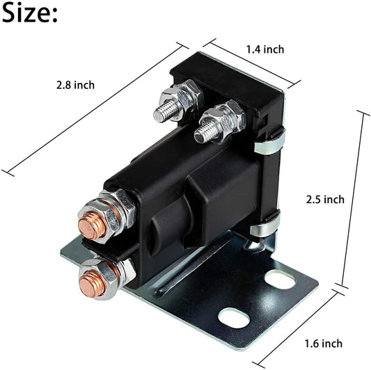 munirater 12V 4 Terminal Solenoid Replacement for EZGO Gas Marathon 2/4 Cycle 1979-1994 Golf Cart 16542 - G1 16542G1 1133