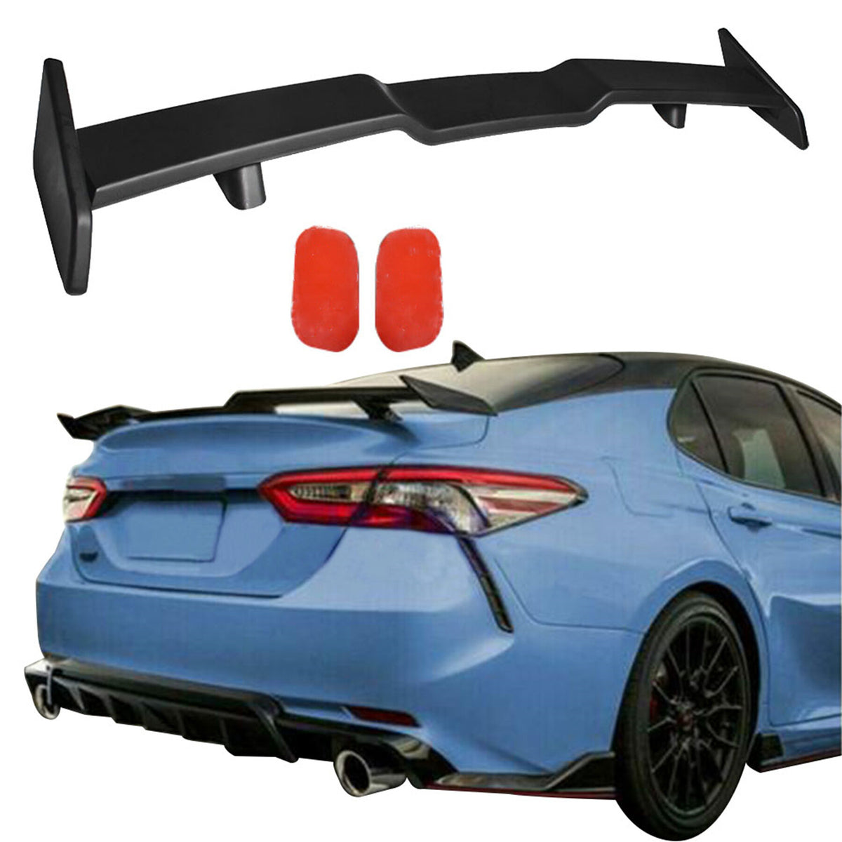 Rear Trunk Spoiler Wing ABS Matte Black Replacement for 2018-2023 Toyota Camry Sedan 4-Door