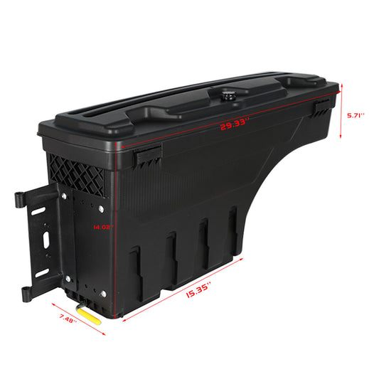munirater Truck Bed Storage Box Tool Box Replacement for Toyota Tundra 2007-2020 Pickup Waterproof Rear Left Driver Side
