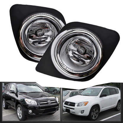 munirater Fog Lights Driving Lamps+Switch+H11 Bulbs Replacement for 2009-2012 Toyota RAV4 Clear Bumper Fog Light Assembly