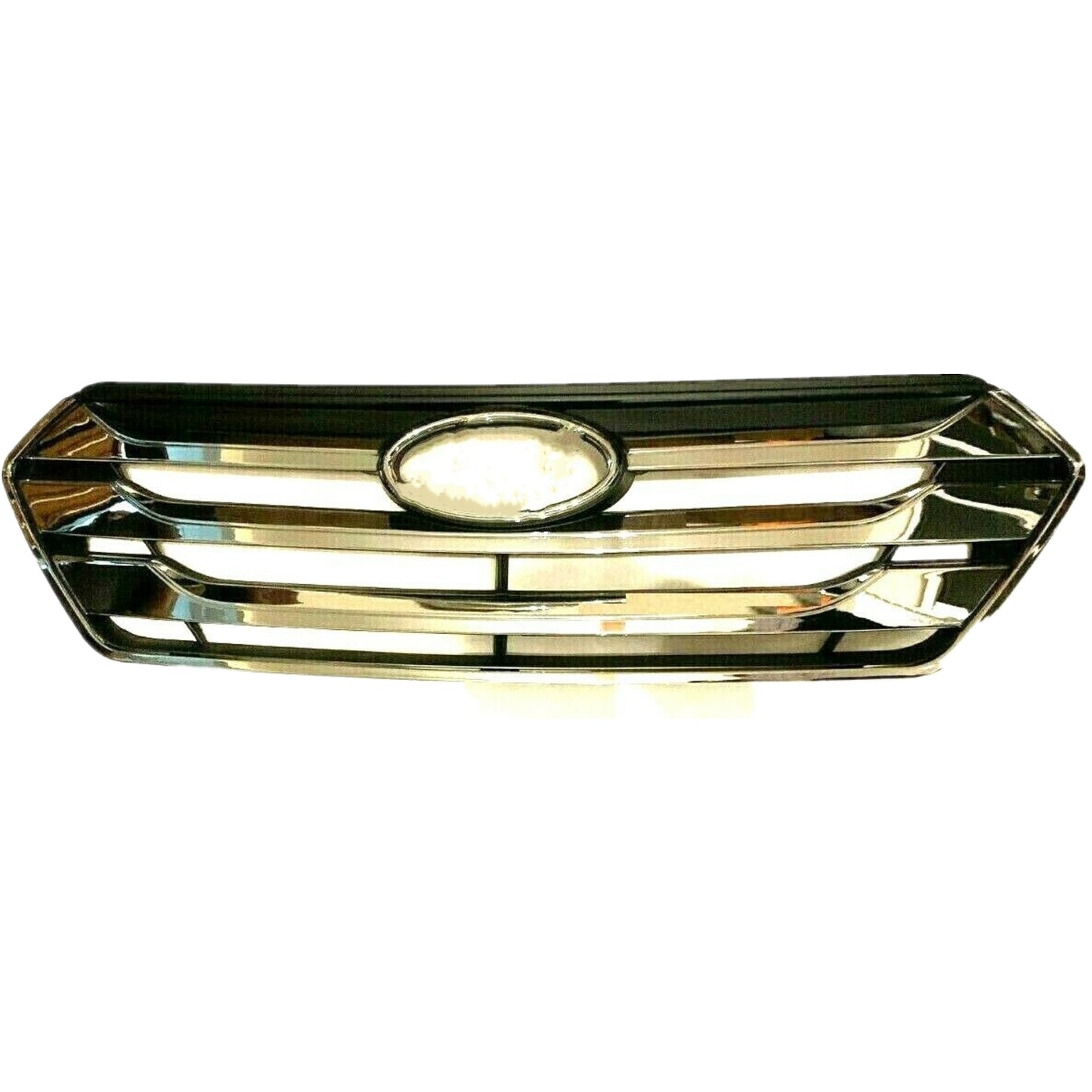 munirater Grille Front Bumper Hood Upper Chrome Replacement for 2013-2016 Santa Fe Sport 863512W000