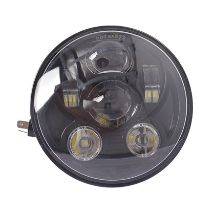 munirater LED Motorcycle Headlight 5.75 Inch 80W Projector (black) Replacement for 08-11 FLSTSB