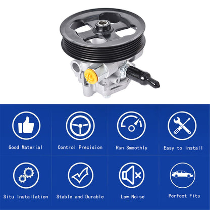 munirater Power Steering Pump with Pulley Replacement for 2011-2014 200, 2007-2010 Cirrus, 2007-2010 Sebring, 2008-2014 Avenger, 2009-2015 Journey