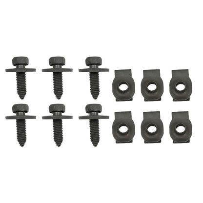 munirater 12Pcs Leaf Spring Bracket Mounting Kit Bolts J-Clips Replacement for 1967-1981 Camaro Firebird Nova eye K00039-EB