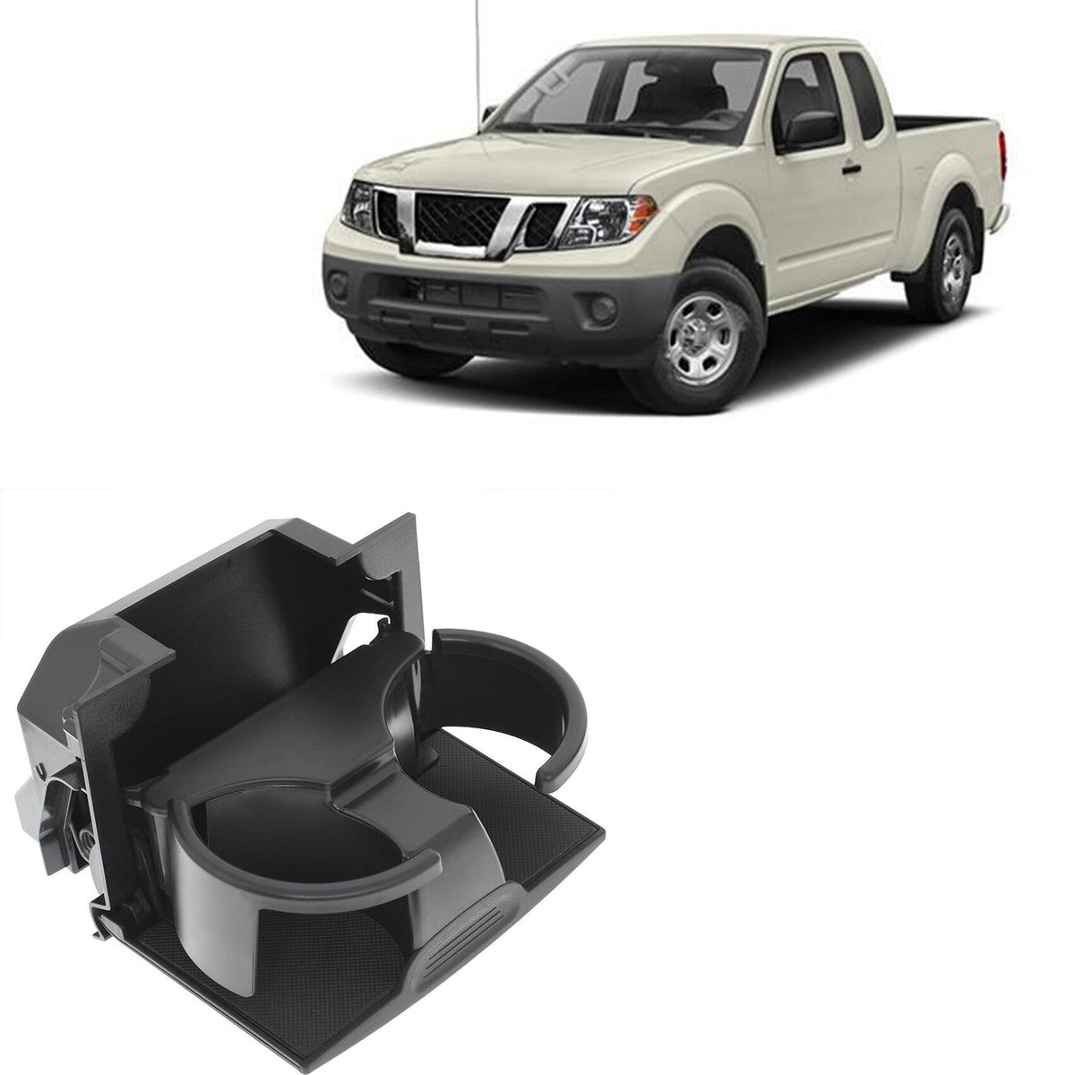 munirater Car Rear Center Console Cup Holder Replacement for 2006-2019 Nissan Frontier Xterra 96965-ZP00C