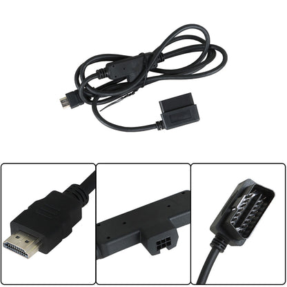 munirater Interface Cable OBDII HDMI Plug Monitor Replacement for Edge CS2 CTS2 CTS3