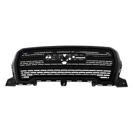 munirater Front Bumper Upper Hood Grille Grill Gloss Black Replacement for 2019-2021 Sierra 1500