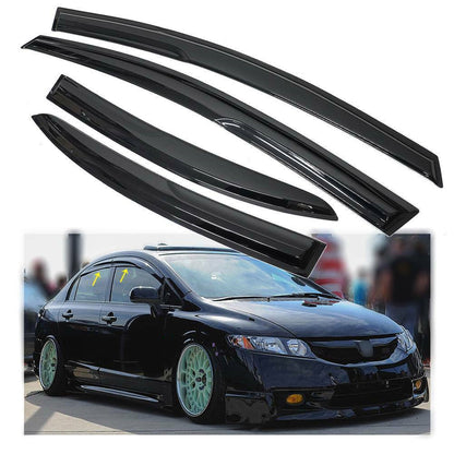 munirater Side Window Visor Vent Rain Guard Deflector Replacement for 2006-2011 Honda Civic Sedan