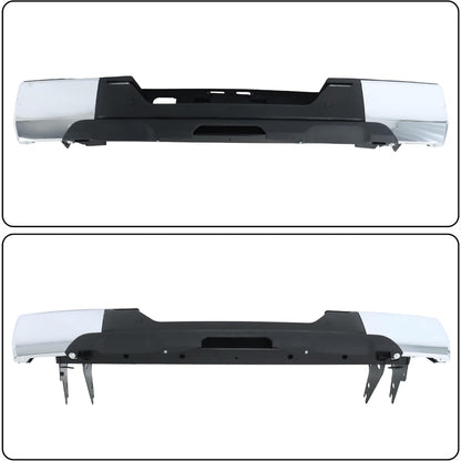 Chrome Rear Step Bumper for Toyota Tundra 2022-2024, without Sensor Holes, TO1103141