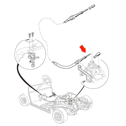 munirater 40 Forward and Reverse Shift Cable Replacement for EZGO TXT Gas Golf Cart 1991-2001 25691 - G01