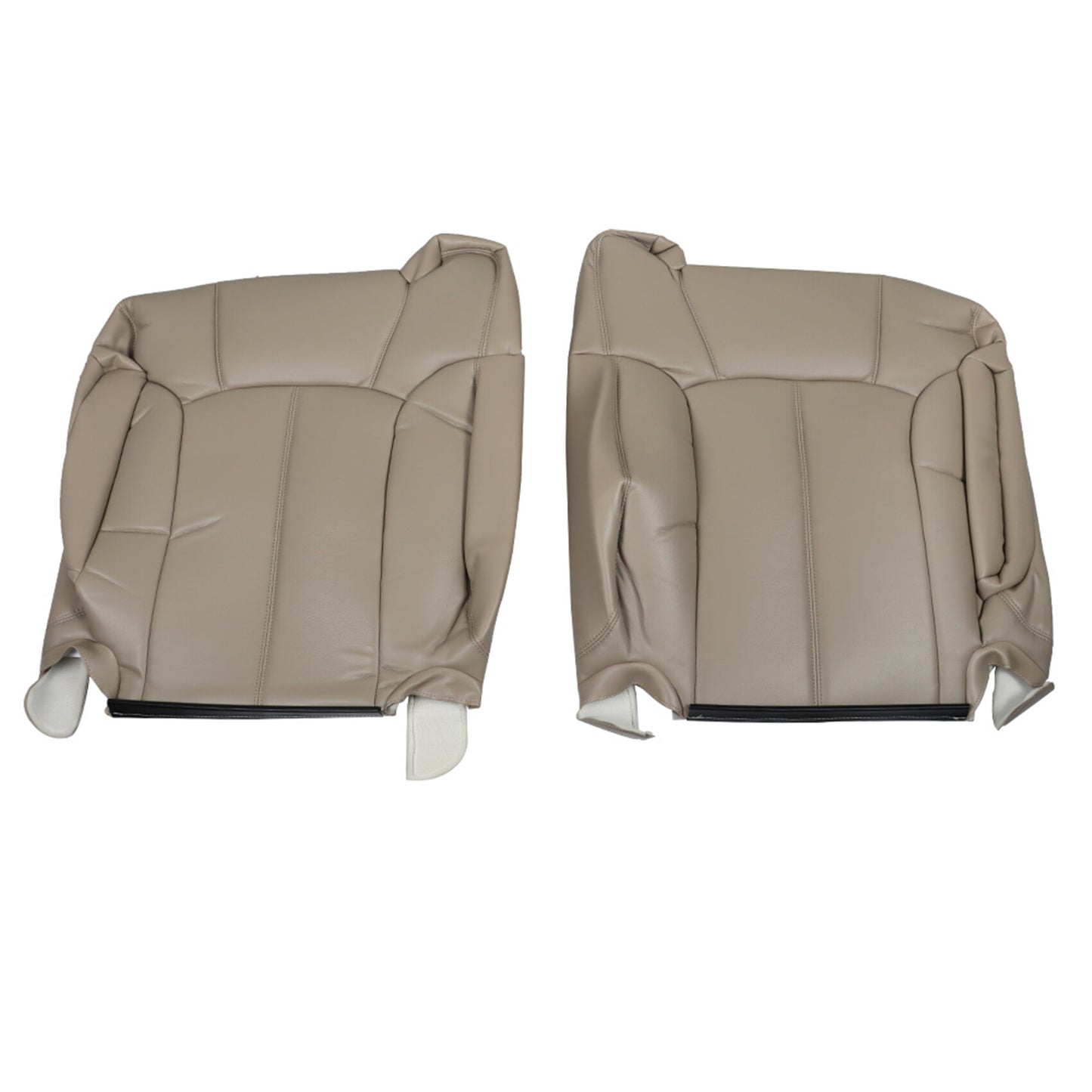 munirater 4PCS Driver Side Bottom Cloth Seat Cover Replacement for 2003 2004 2005 2006 Tahoe Suburban 1500 Tan