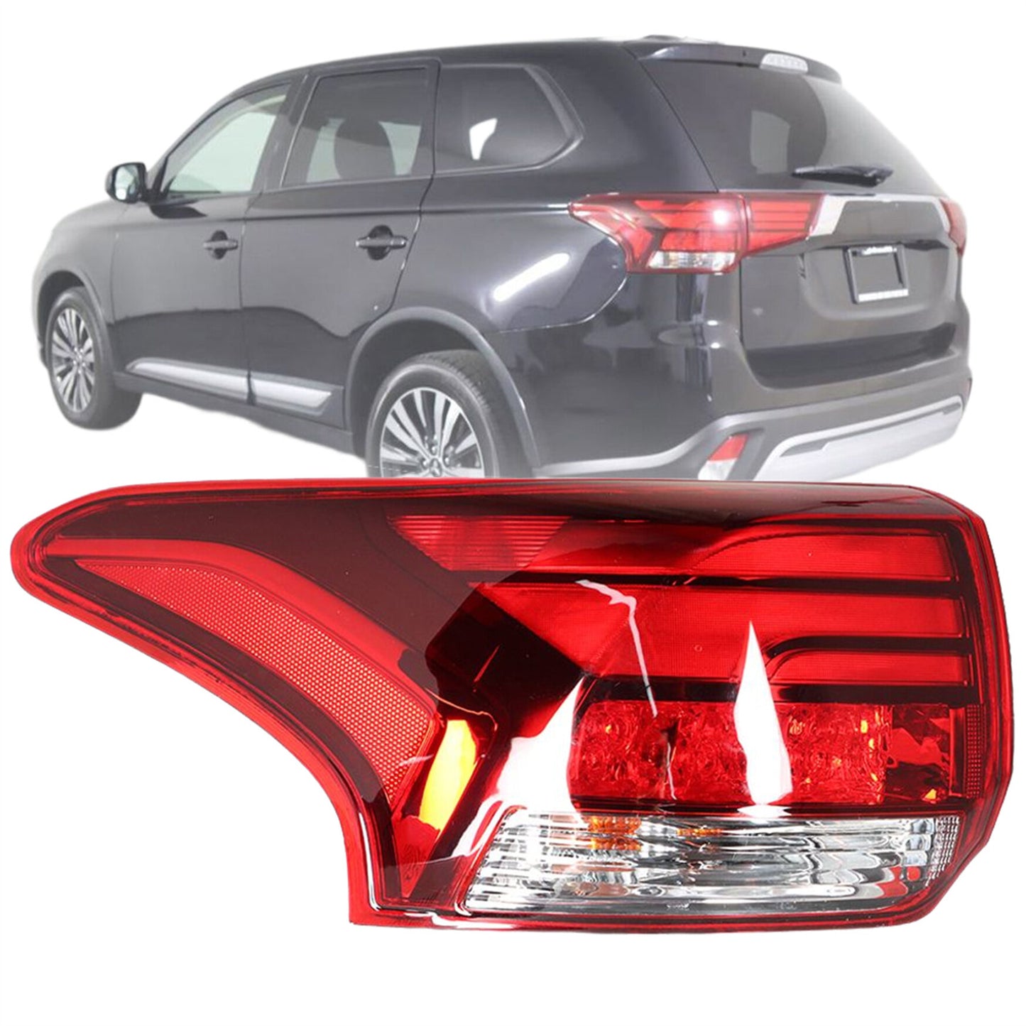 munirater 1-Pack Rear Left LED Tail Light Brake Lamp Assembly Replacement for 2016-2021 Mitsubishi Outlander Outer Driver Side 8330B177