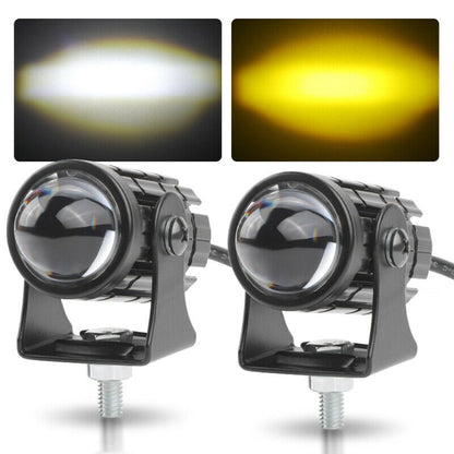 munirater 2Pcs LED Work Light Spot Fog Driving Pods Lamp Yellow White Replacement for Offroad SUV Truck ATV