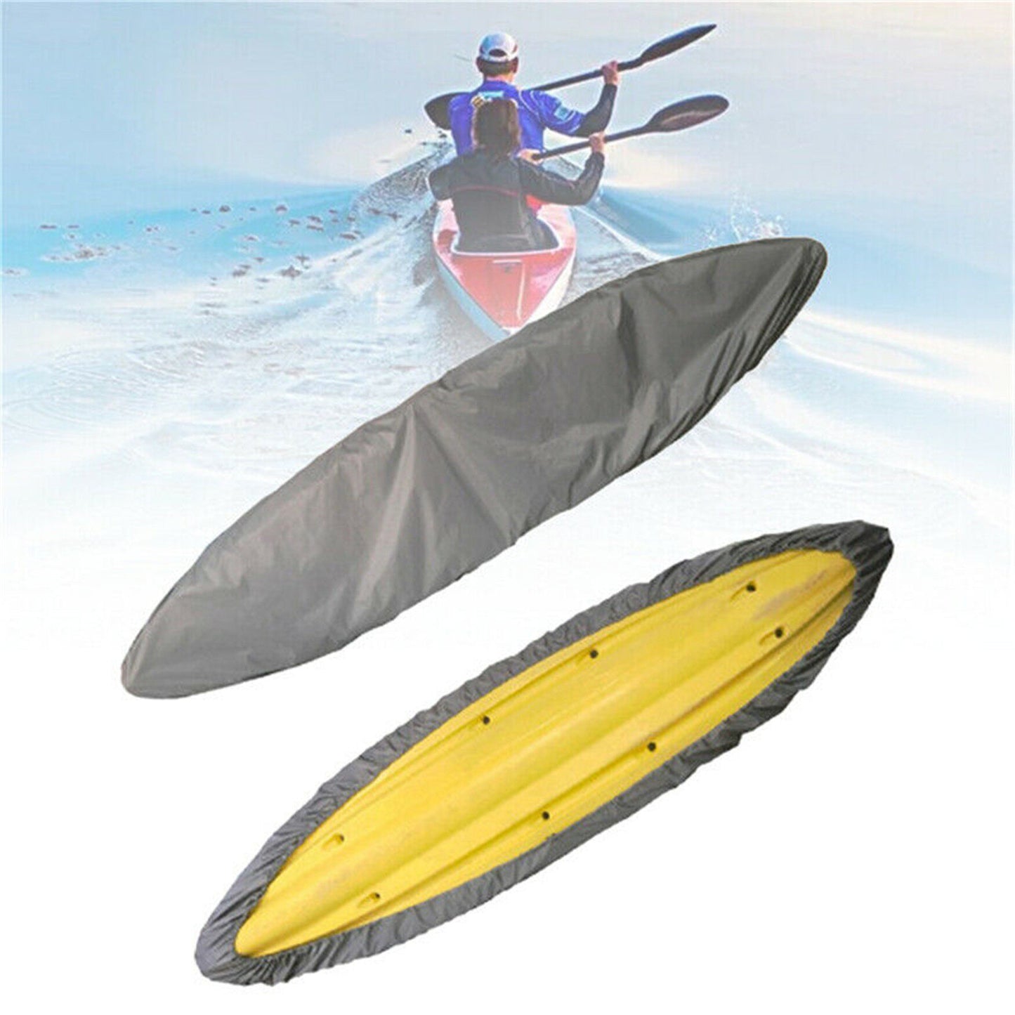 munirater Kayak Cover Canoe Storage Protection Cover Outdoor Fishing Boat Cover 3.1~3.5m/10.2ft~11.4ft