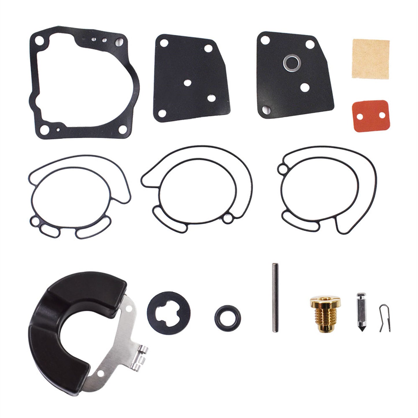 6 - Pack Carburetor Carb Repair Rebuild Kit Replacement for Johnson V4 V6 90 100 105 115 150 175 HP 18-7247 436852 438996