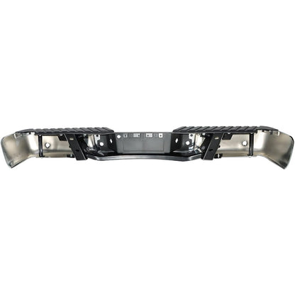 Chrome Rear Step Bumper Assembly for Ford F-150 2009-2014, with Sensor Holes