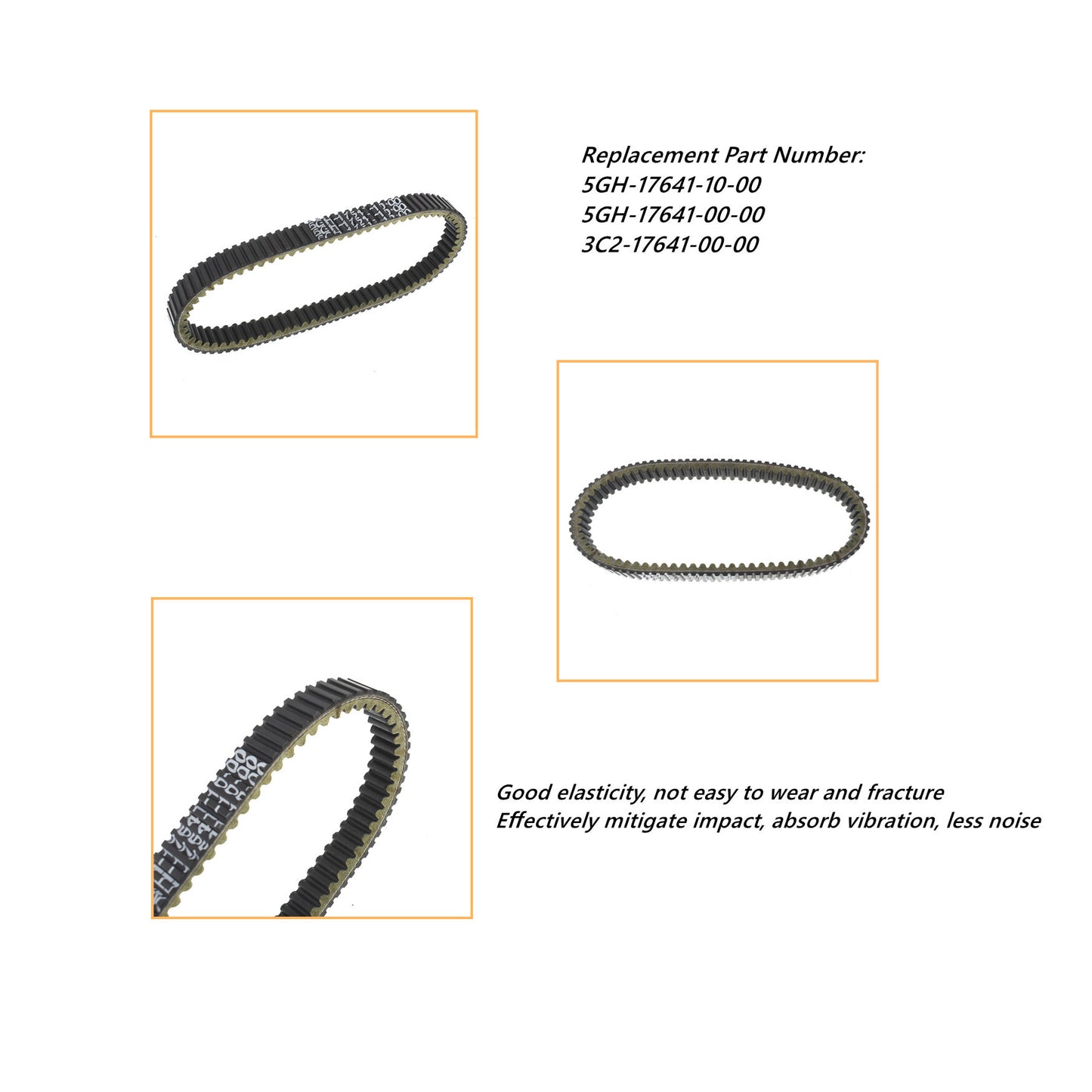 munirater Drive Belt Replacement for Yamaha Grizzly Kodiak Rhino Wolverine 400 450 5GH-17641-10-00 5GH-17641-00-00 3C2-17641-00-00 High Performance