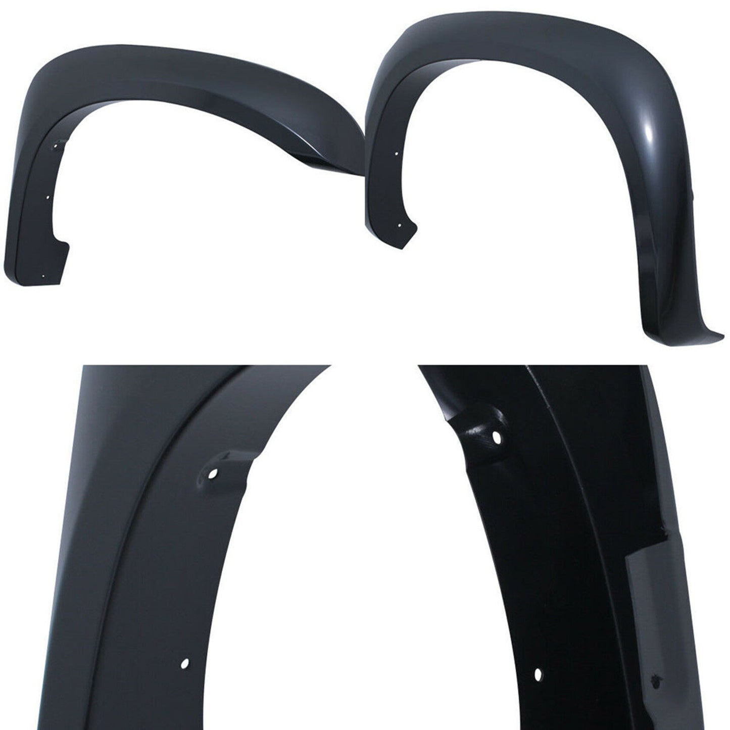 4PCS Wheel Fender Flares Factory Style Black Front and Rear Replacement for 2005-2011 Dakota