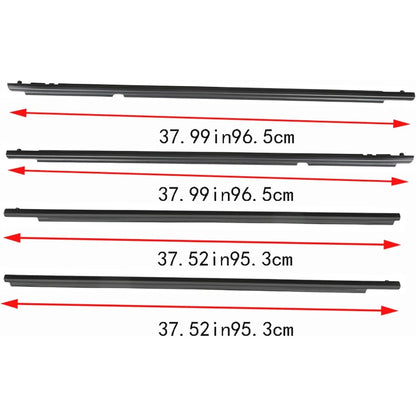 Black Window Weatherstrip Seal Kit for 2009-2012 Toyota Corolla, 4-Piece