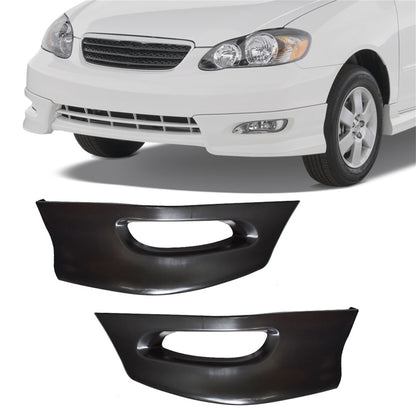 munirater Front Bumper Lips Set LH/RH Replacement for 2005 2006 2007 2008 Toyota Corolla S Style Front Wrap Angle