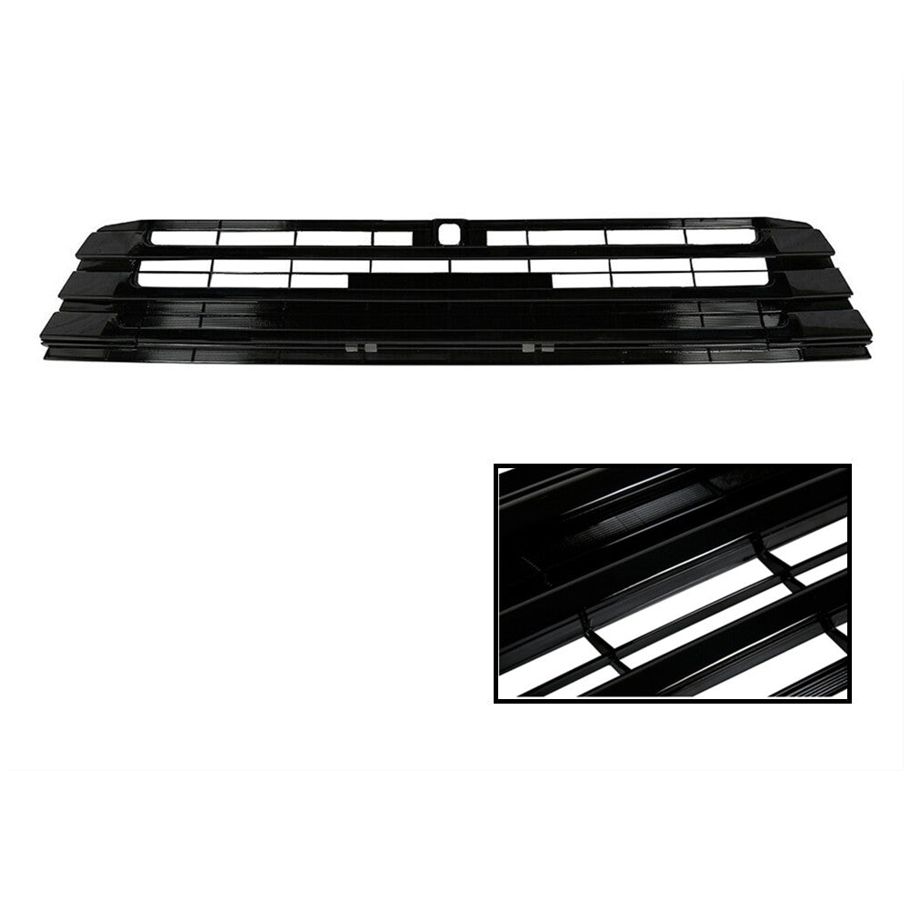 munirater Front Upper Lower Bumper Hood Grille Gloss Black Replacement for 2017-2019 Highlander 4-Door