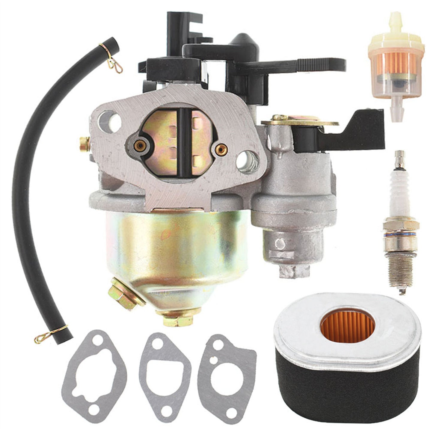 munirater Carburetor Replacement for Honda GX160 5.5HP GX200 6.5 HP Engine with Air Filter Spark Plug Fuel Filter