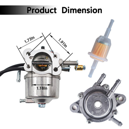 munirater Carburetor with Fuel Pump & Fuel Filter Replacement for EZGO TXT 295CC Golf Carts 1991 - Up