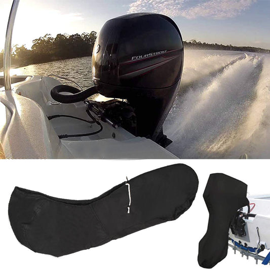 munirater Outboard Boat Motor Cover with 600D Heavy Duty Oxford Fabric + Extra Coating Outboard Engine Covers Replacement for 60-100 HP Motors