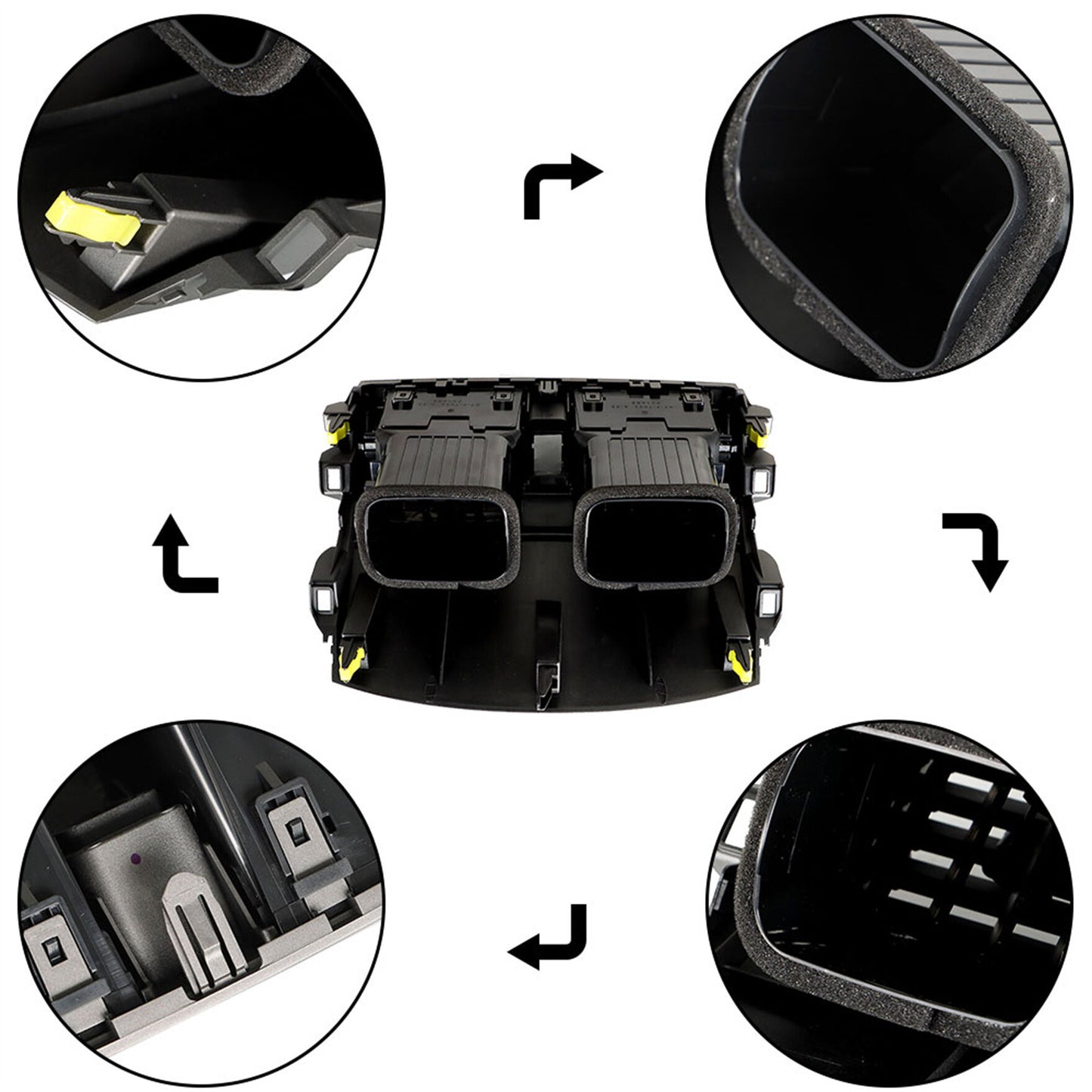 munirater Center Instrument Panel Dash A/C Outlet Air Vent Panel Replacement for Toyota Corolla 2008-2013 55670-02160 5567002160