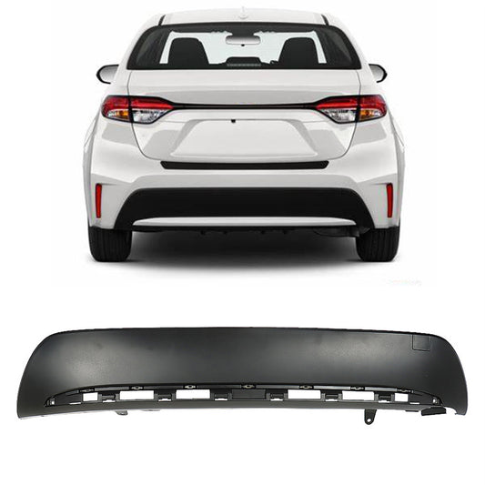 munirater Rear Bumper Lower Valance Moulding Trim Cover Black Replacement for 2020 2021 Corolla 5216902060 52169-02060