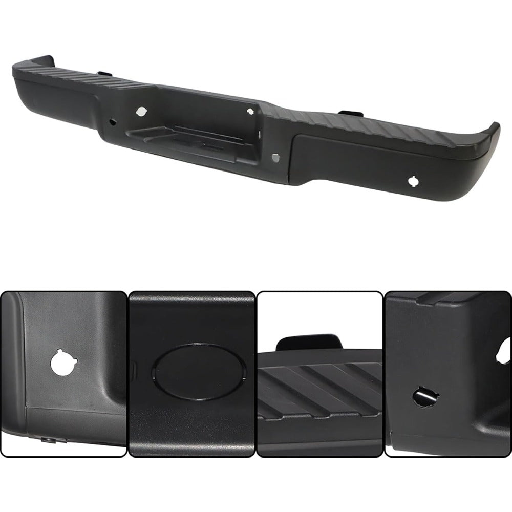 Primed Steel Rear Bumper for Ford F-150 2009-2014, with Sensor Holes, FO1103167