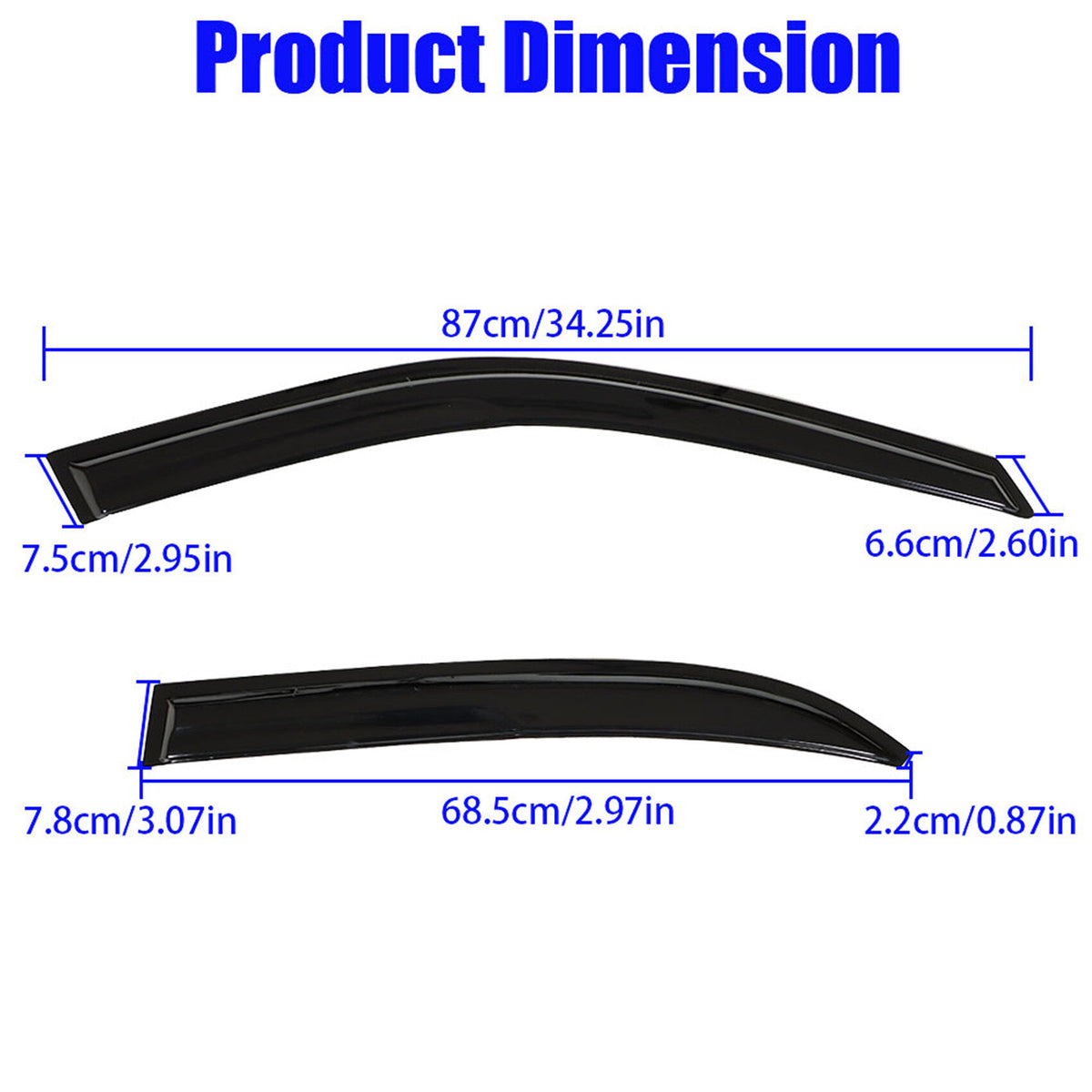munirater Side Window Visor Vent Rain Guard Deflector Replacement for 1993-1997 Toyota Corolla Sedan