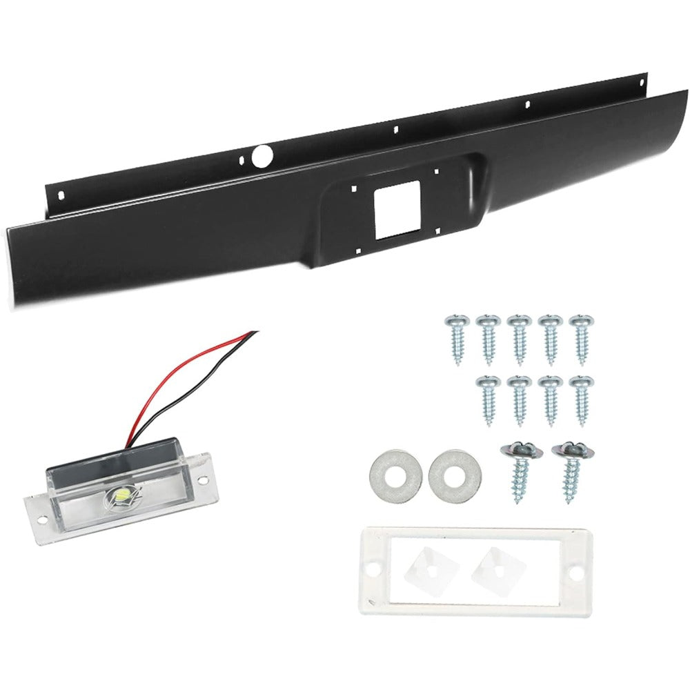 Primed Black Steel Rear Bumper Roll Pan for Chevrolet Colorado 2004-2012 & GMC Canyon