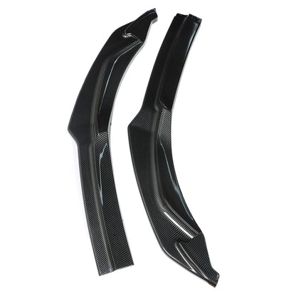munirater Front Bumper Splitter Lip Kit Plastic Carbon Fiber Black CS Style Replacement for 2015 2016 2017 2018 2019 F80 F82 F83 M4 M3