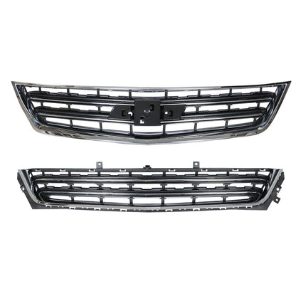 munirater Front Bumper Upper Lower Grilles Black Chrome Plastic Replacement for 2014-2020 Impala