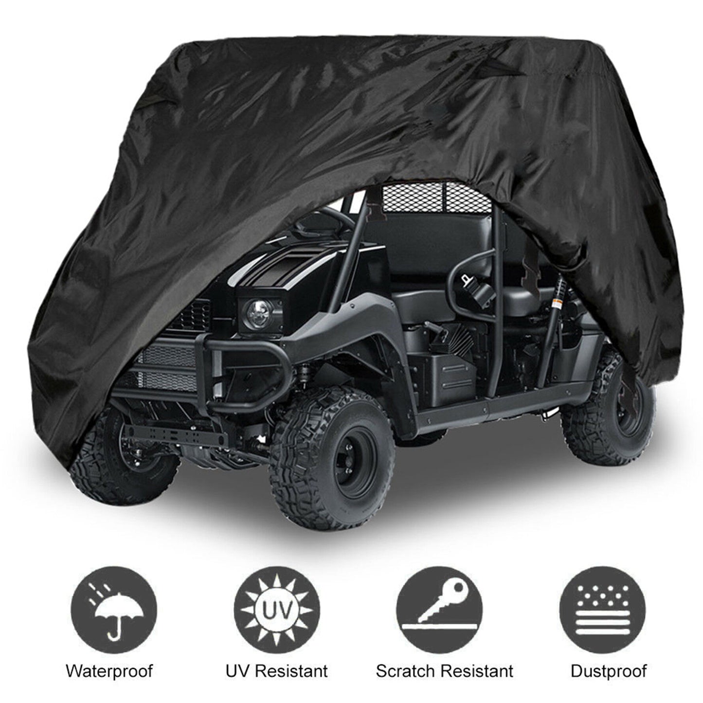 UTV 2-Seater Storage Cover Side by Side Replacement for Kawasaki Mule 4000 4010 Trans SE Utility Vehicle Trailable Storage Cover