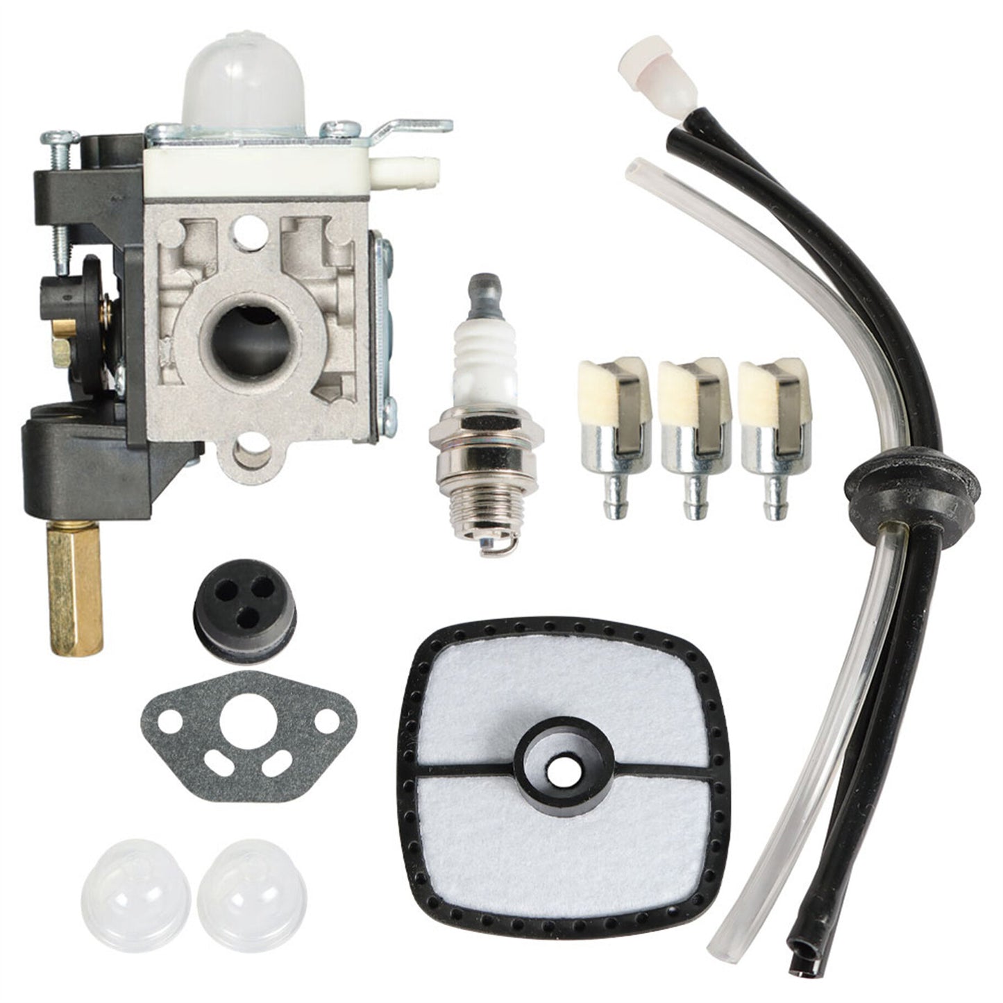 Carburetor with Spark Plug Replacement for Echo PE-200 PE-201 PPF-210 PPF-211 Trimmer Carb Zama