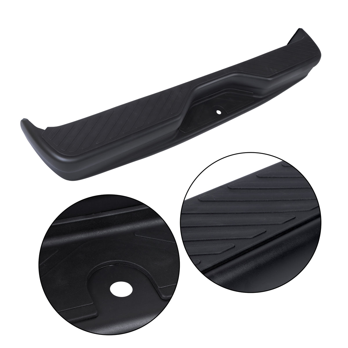 Steel Rear Bumper Assembly Black Replacement for E150 1992-2014 Replacement for E250 1992-2014 Replacement for E350 1999-2014