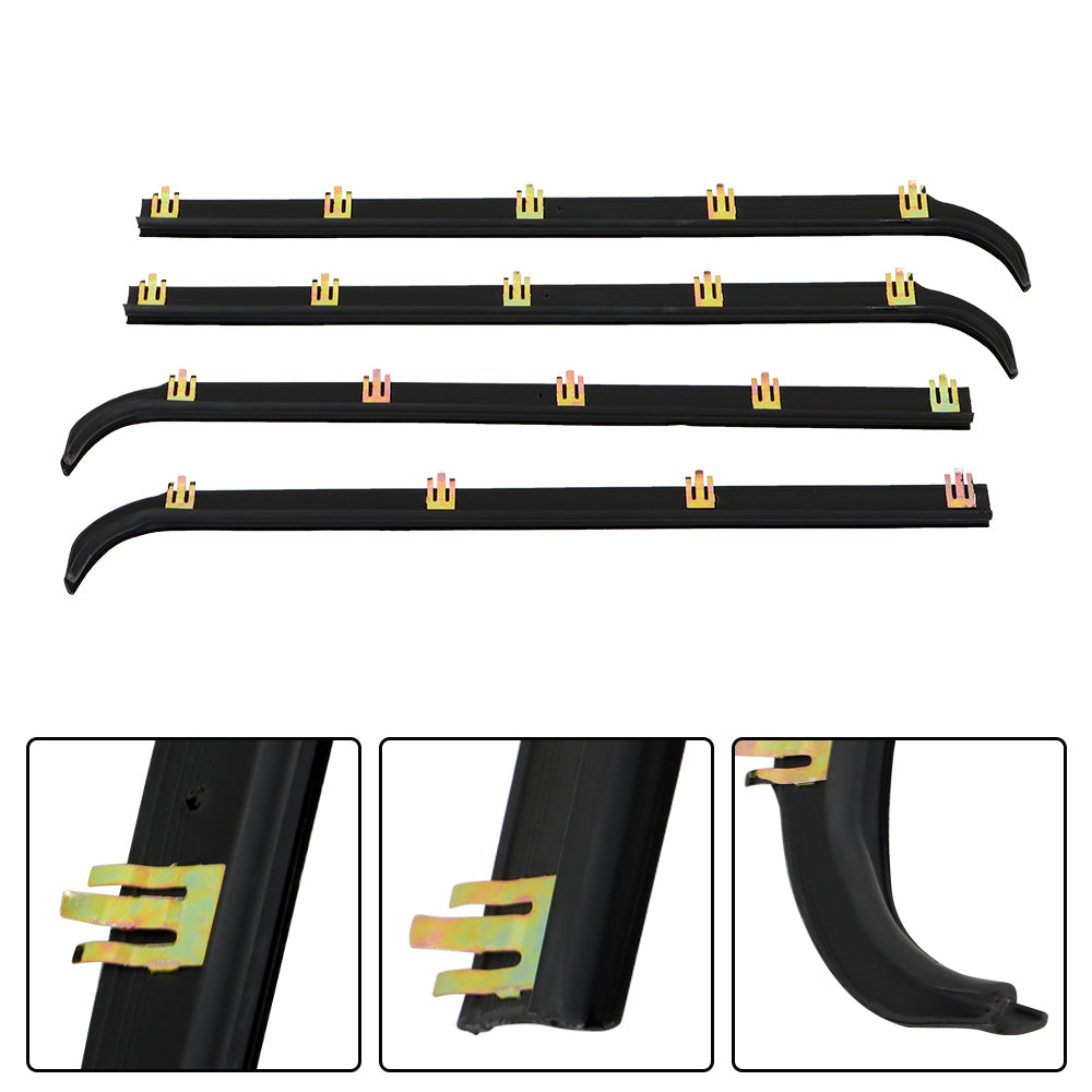Window Sweep & Run Channel Weatherstrip Kit for 1987-1996 Ford F-Series, 6-Piece