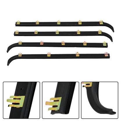 Window Sweep & Run Channel Weatherstrip Kit for 1987-1996 Ford F-Series, 6-Piece
