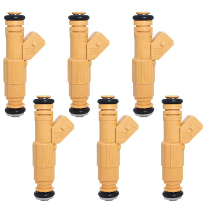 munirater 6Pcs 4 Holes Fuel Injectors Replacement for 1987-1998 Cherokee Grand Cherokee 0280155746 0280155702 4.0L 242Cu