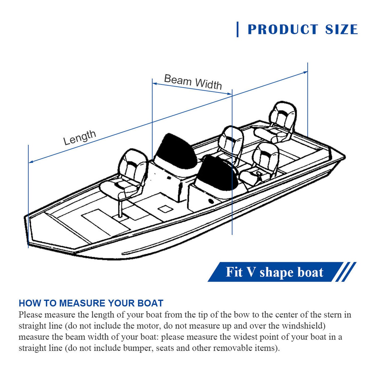 munirater 17-19Ft Heavy Duty Marine Grade Trailerable Boat Covers Replacement for V - Hull Pro - Style Bass Boats with Tightening Strap