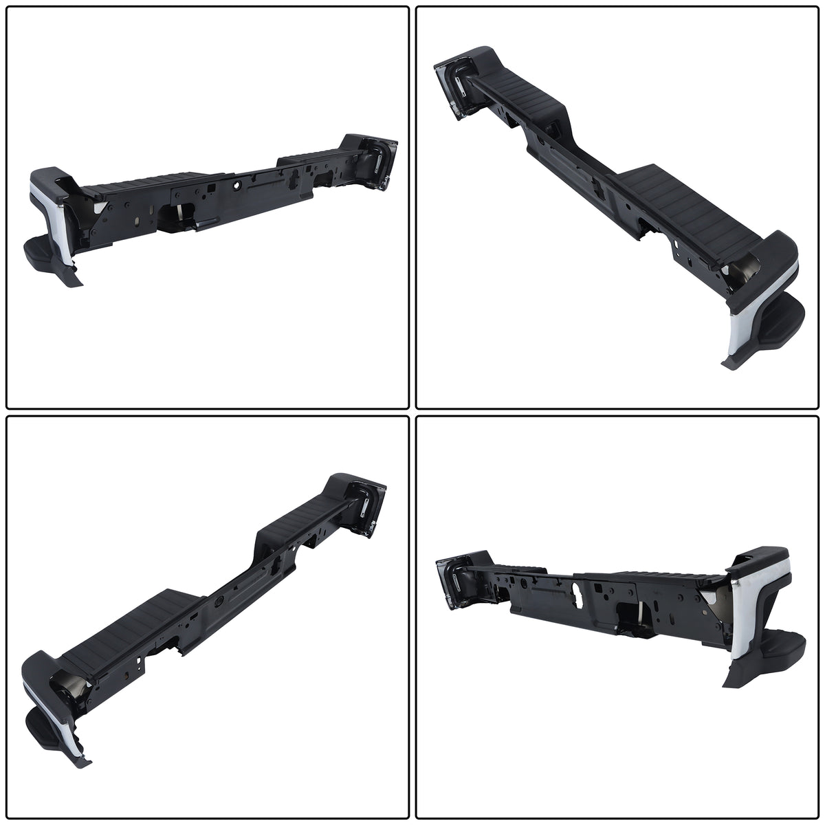 Steel Rear Bumper Assembly Black Replacement for F250 F350