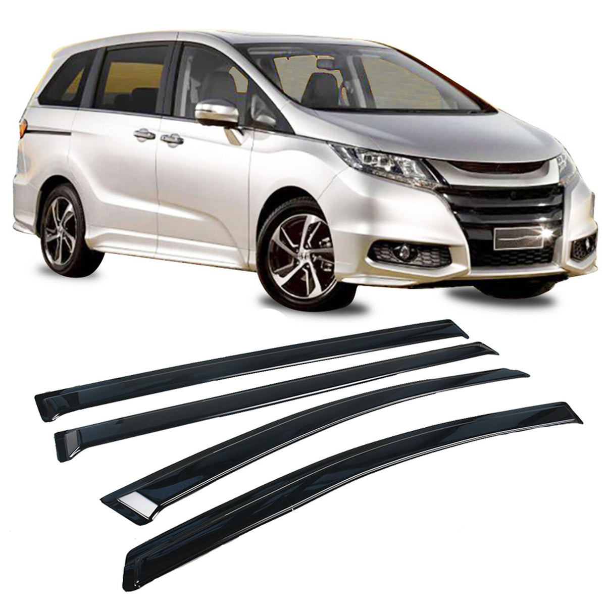 munirater Side Window Vent Visor Rain Deflector Guard Replacement for 2012-2017 Honda Odyssey